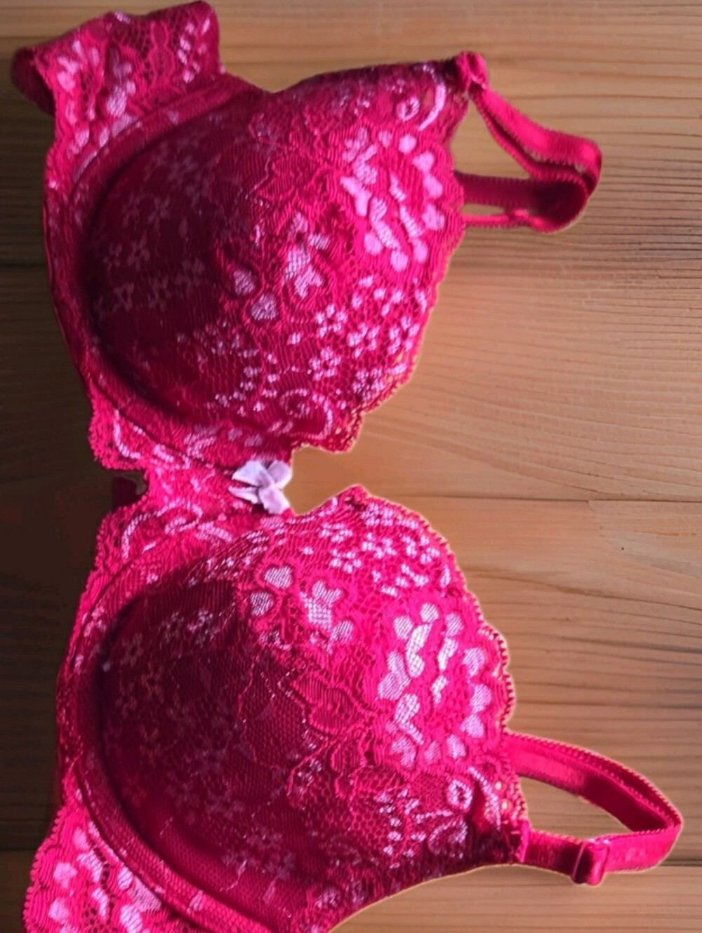 VICTORIA'S SECRET VINTAGE DREAM ANGELS LINED DEMI UNDERWIRE BRA SIZE 32C